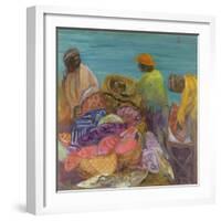 Sorting the Catch, Zanzibar-Kate Yates-Framed Giclee Print