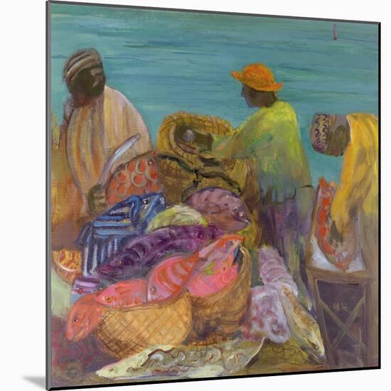 Sorting the Catch, Zanzibar-Kate Yates-Mounted Giclee Print