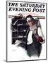 "Sorting the Mail" Saturday Evening Post Cover, February 18,1922-Norman Rockwell-Mounted Giclee Print