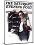 "Sorting the Mail" Saturday Evening Post Cover, February 18,1922-Norman Rockwell-Mounted Giclee Print