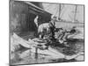 Sorting Whale Blubber-null-Mounted Photographic Print