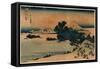Soshu Shichiriga Hama-Katsushika Hokusai-Framed Stretched Canvas