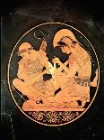 Interior of an Attic Red Figure Kylix Depicting Achilles Tending Wounded Patrocles, circa 500 BC-Sosias Painter-Giclee Print