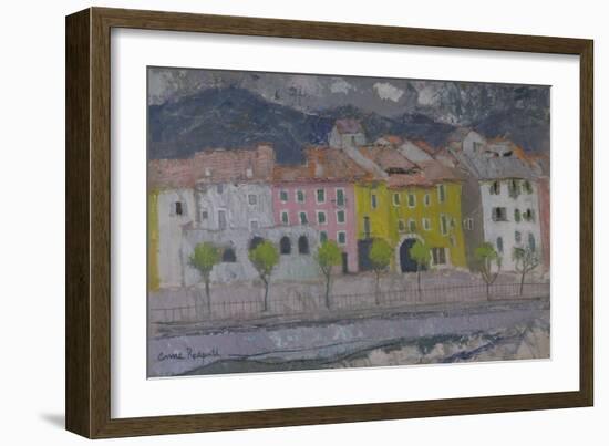 Sospel, Alpes Maritime (Oil on Board)-Anne Redpath-Framed Giclee Print