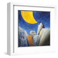 Sotto una grande luna gialla-Donato Larotonda-Framed Giclee Print