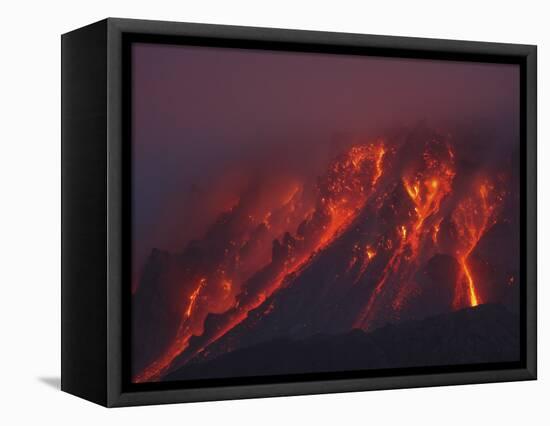 Soufriere Hills Eruption, Montserrat Island, Caribbean-null-Framed Stretched Canvas