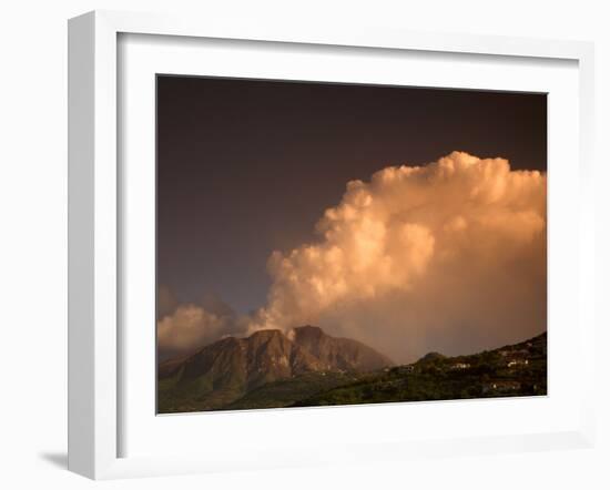 Soufriere Hills Volcano, Montserrat, Leeward Islands, West Indies, Caribbean, Central America-G Richardson-Framed Photographic Print