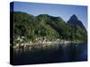 Soufriere, Petit Piton, St. Lucia-null-Stretched Canvas