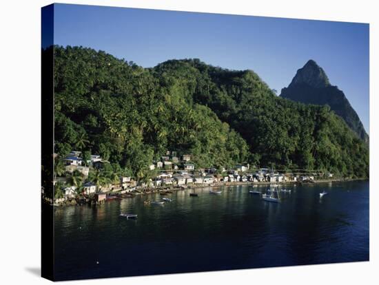 Soufriere, Petit Piton, St. Lucia-null-Stretched Canvas