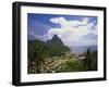 Soufriere, St Lucia, Caribbean-Lee Frost-Framed Photographic Print