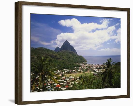 Soufriere, St Lucia, Caribbean-Lee Frost-Framed Photographic Print
