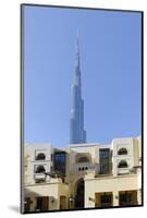Souk Al Bahar and Burj Khalifa, Downtown Dubai, Dubai, United Arab Emirates-Axel Schmies-Mounted Photographic Print