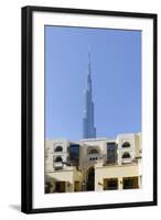 Souk Al Bahar and Burj Khalifa, Downtown Dubai, Dubai, United Arab Emirates-Axel Schmies-Framed Photographic Print