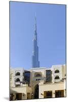 Souk Al Bahar and Burj Khalifa, Downtown Dubai, Dubai, United Arab Emirates-Axel Schmies-Mounted Photographic Print