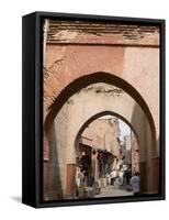 Souk Backstreets, Marrakech, Morocco, North Africa, Africa-Ethel Davies-Framed Stretched Canvas