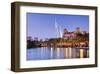 Souk Madinat Jumeirah with Burj Al Arab Hotel on Jumeirah Beach in Dubai-null-Framed Art Print