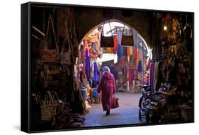 Souk, Marrakech, Morocco, North Africa, Africa-Neil Farrin-Framed Stretched Canvas