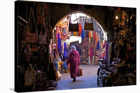 Souk, Marrakech, Morocco, North Africa, Africa-Neil Farrin-Stretched Canvas