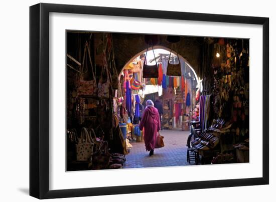 Souk, Marrakech, Morocco, North Africa, Africa-Neil Farrin-Framed Premium Photographic Print