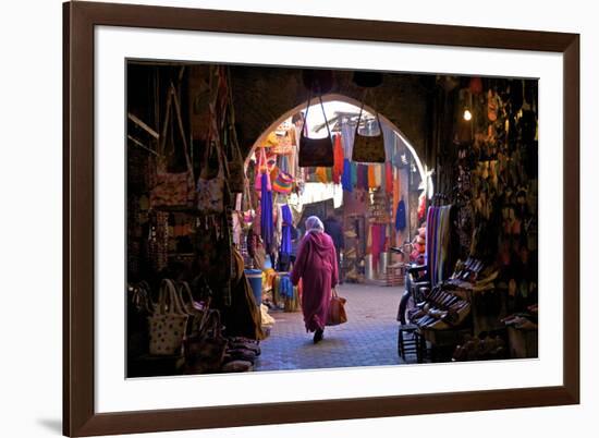 Souk, Marrakech, Morocco, North Africa, Africa-Neil Farrin-Framed Photographic Print