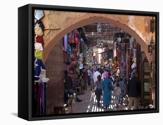 Souk, Marrakesh, Morocco, North Africa, Africa-Frank Fell-Framed Stretched Canvas