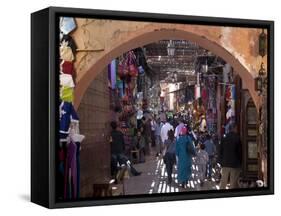 Souk, Marrakesh, Morocco, North Africa, Africa-Frank Fell-Framed Stretched Canvas