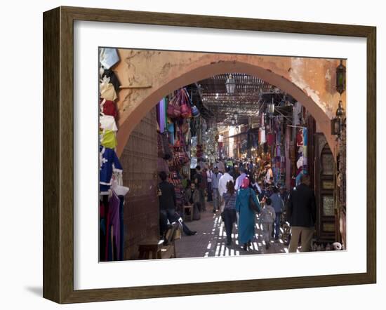 Souk, Marrakesh, Morocco, North Africa, Africa-Frank Fell-Framed Photographic Print