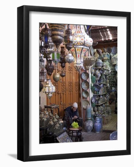 Souk, Marrakesh, Morocco, North Africa, Africa-Frank Fell-Framed Photographic Print