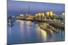 Souk Shark Mall and Kuwait Harbour, Illuminated at Dusk, Kuwait City, Kuwait, Middle East-Gavin-Mounted Photographic Print