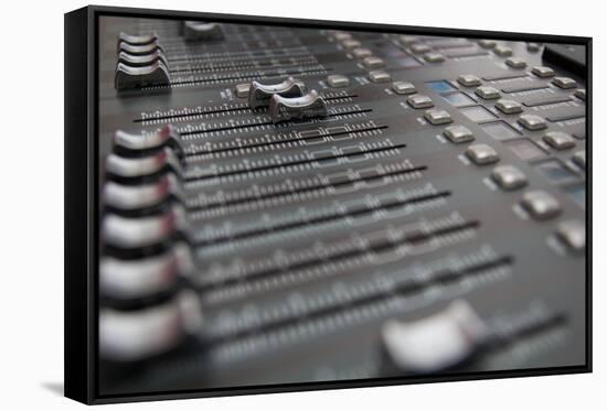 Sound Mixing Desk-veerapon1973-Framed Stretched Canvas