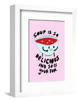 Soup Is Delicious - Tom Cronin Doodles Cartoon Print-Tom Cronin-Framed Giclee Print