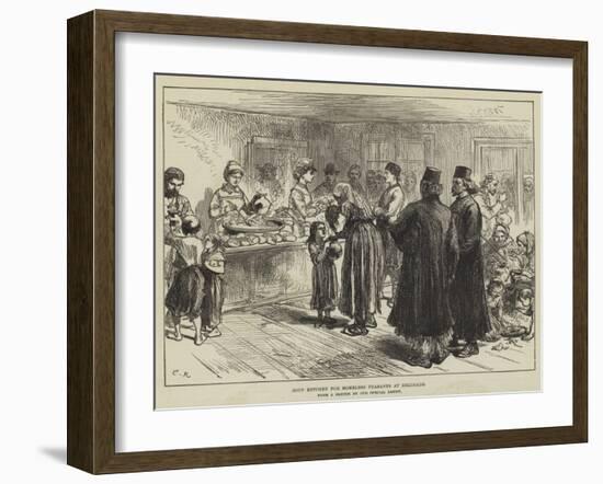 Soup Kitchen for Homeless Peasants at Belgrade-Charles Robinson-Framed Giclee Print