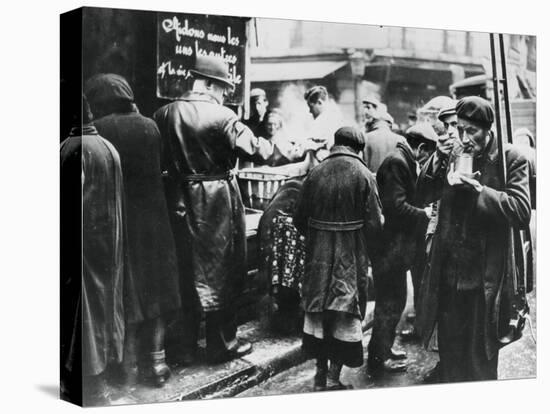 Soup Kitchen for the Needy, Les Halles, German-Occupied Paris, February 1941-null-Stretched Canvas