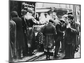 Soup Kitchen for the Needy, Les Halles, German-Occupied Paris, February 1941-null-Mounted Giclee Print