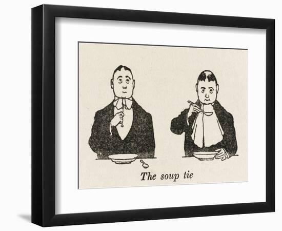 Soup Tie-William Heath Robinson-Framed Art Print