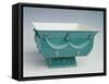 Soup Tureen with Turquoise Exterior Decorated in Relief-Dagobert Peche-Framed Stretched Canvas