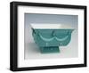 Soup Tureen with Turquoise Exterior Decorated in Relief-Dagobert Peche-Framed Giclee Print