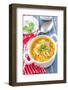 Soup with Pasta-Sea Wave-Framed Photographic Print