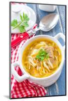 Soup with Pasta-Sea Wave-Mounted Photographic Print