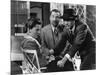 Soupcons SUSPICION by AlfredHitchcock with Joan Fontaine, Nigel Bruce and Cary Grant, 1941 (b/w pho-null-Mounted Photo