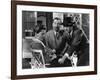 Soupcons SUSPICION by AlfredHitchcock with Joan Fontaine, Nigel Bruce and Cary Grant, 1941 (b/w pho-null-Framed Photo