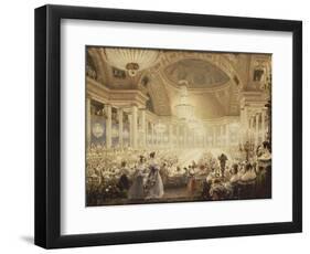 Souper des Dames dans la salle de spectacles des Tuileries en 1835-Eugène Viollet-le-Duc-Framed Premium Giclee Print