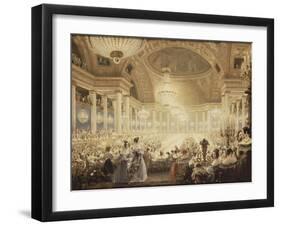 Souper des Dames dans la salle de spectacles des Tuileries en 1835-Eugène Viollet-le-Duc-Framed Giclee Print