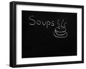 Soups Menu on the Chalkboard-vesnacvorovic-Framed Art Print