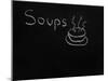 Soups Menu on the Chalkboard-vesnacvorovic-Mounted Art Print