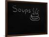 Soups Menu on the Chalkboard-vesnacvorovic-Framed Art Print