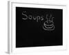 Soups Menu on the Chalkboard-vesnacvorovic-Framed Art Print