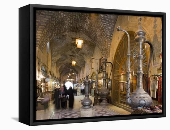 Souq Ash-Shouna in Aleppo, Syria-Julian Love-Framed Stretched Canvas