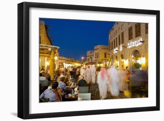 Souq Waqif at Dusk, Doha, Qatar, Middle East-Frank Fell-Framed Photographic Print