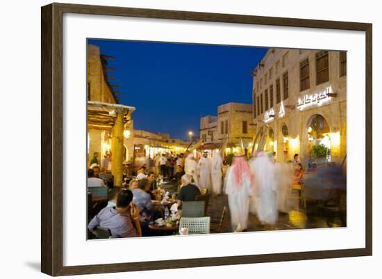 Souq Waqif at Dusk, Doha, Qatar, Middle East-Frank Fell-Framed Photographic Print